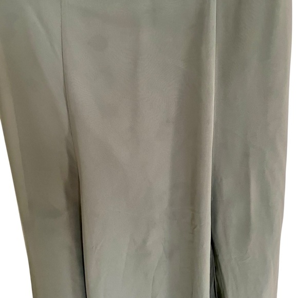 Jenny Yoo Long Light Green One Shoulder Dress Size 10 Bridesmaid Formal FLAWS - Picture 7 of 11